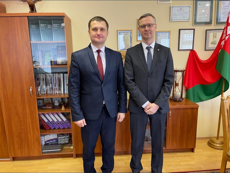  рабочая встреча ректора ГГУ имени Ф. Скорины Сергея Хахомова и ректора МГПУ  Валерия Навныко