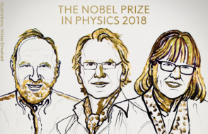 Лауреаты Нобелевской премии по физике 2018 года - Артур Эшкин, Жерар Мур и Донна Стрикланд
